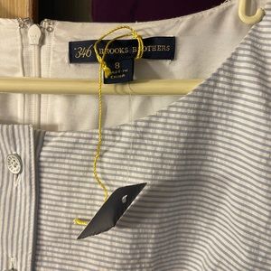 Bream new with tags Brooksbrothers dress size 8 blue and white stripes